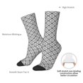 thumbnail image 2 of Yiaed Gray Plaid Print Great elasticity Crew Socks Sports socks for Men and Women, 2 of 5