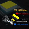 thumbnail image 4 of 1 Par 12000LM CSP Coche LED Faro Bombilla H4 H7 H11 H27 9005 HB3 9006 HB4 H1 Auto 3000K 4300K 6000K 8000K Niebla Lámpara 110W 12V Universa, 4 of 4
