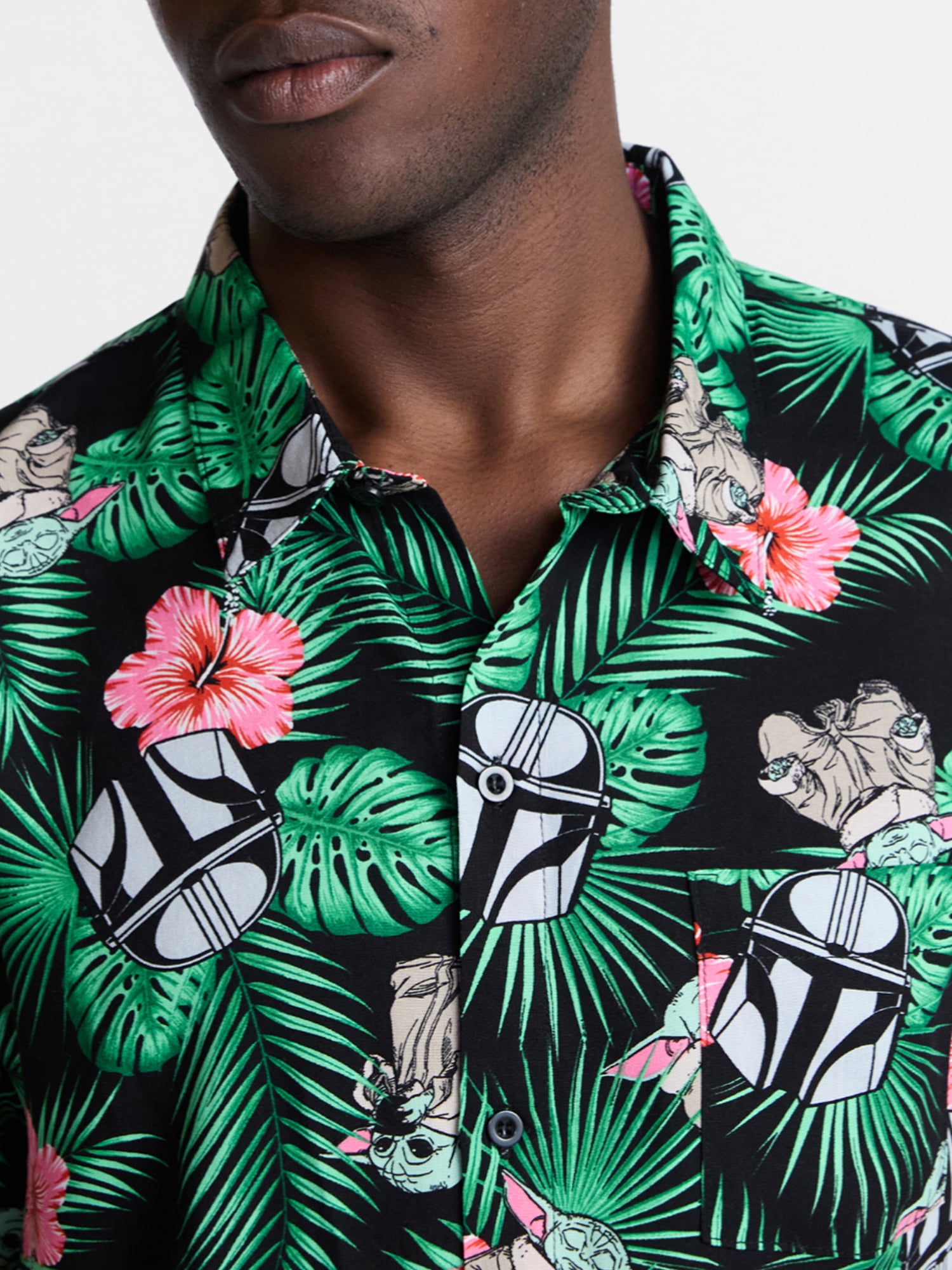 Star Wars The Mandalorian Men's and Big Men's Button Shirt, Sizes XS-5XL