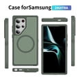 thumbnail image 3 of Phone case Compatible with Samsung Galaxy S22 Ultra Magnetic Case [Compatible with MagSafe] Tough Rugged Matte Slim Shockproof Anti-Fingerprint Anti-Scratch Protective Cover, Light Green, 3 of 8