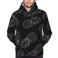 thumbnail image 5 of Bingfone White Pineapples Men'S Drawstring Hoodie Long Sleeve Pocket Sweatshirts-3x-Large, 5 of 9