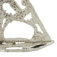 thumbnail image 4 of 28" x 37" Silver Aluminum Sail Boat Sculpture with Cut out Designs, by DecMode, 4 of 8