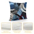 thumbnail image 4 of RUIYC  Throw Pillow Covers Modern Abstract Dark Blue Stripes Gray Black White Bold Grey Decorative Pillow Cases Home Decor SquarePillowcases, 4 of 5