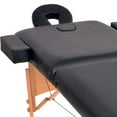 thumbnail image 3 of vidaXL 2-Zone Folding Massage Table 10 cm Thick Black, 3 of 5