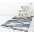 thumbnail image 2 of Concord Global Trading Concord Global Madison Rectangles Area Rug Grey/Blue 6'7"x 9'3" 7' x 9' Living Room, 2 of 5