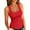 Red, variant on Womens Summer Tank Tops Square Neck Sleeveless Low Cut Sexy Shirts Ribbed Tanks Slim Fitted Casual Basic Tee Shirt