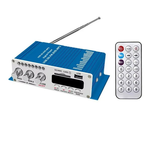 DC12V Mini Bluetooth Amplifiers Headphone Amp SD/USB Play FM Radio with Remote Control ,Easy to Operate