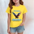 thumbnail image 2 of PEASKJP Girls Patriotic Shirt Kid 4th of July T-Shirts Boys Girls American Flag Shirt Patriotic Top Short Sleeve Tees,Size 1-2 Years, 2 of 4