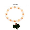 thumbnail image 2 of Bracelet Orange d'Halloween Perlé à la Main, Citrouille Décorée à la Main pour Halloween, 2 of 4