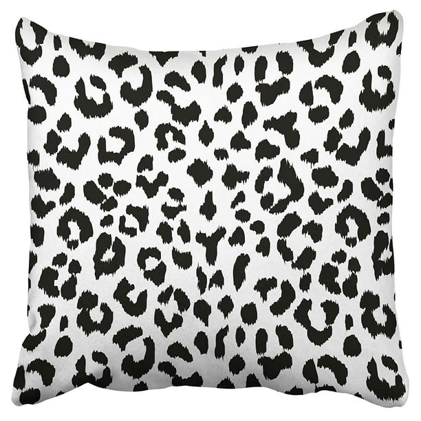 ECCOT Black and White Leopard Print Accent Pillow Case Pillow Cover 16x16 inch ECCOT Black and White Leopard Print Accent Pillow Case Pillow Cover 16x16 inch