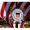 thumbnail image 2 of Allied Coast Guard Veteran Grave Marker With 30 Inch Tall American Cemetery Flag, 2 of 3