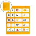 thumbnail image 1 of serony Magnetic Pocket Chart Double-Sided Hanging Schedule Pocket Chart chart wall cards pocket Yellow, 1 of 9