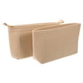 thumbnail image 4 of LEORX 2 Pcs Mini Toiletry Felt Liner Bag Cosmetics Purse Insert Work 22X14CM Beige, 4 of 8