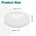 thumbnail image 2 of Escutcheon Plate, 1Pcs 20mm - Fit 0.78" Outer Diameter Split Pipe Flange Water Pipe Cover Collar Decoration, PP Plastic Plumbing Cover Plates (White), 2 of 7