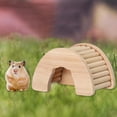thumbnail image 6 of Serenable Hamster Wood House Hideout, Small Animal House DIY Cage Rest Tiny Gerbils Ventilated Cage Decor Cage Accessory Exploring Toys arch, 6 of 9