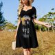 thumbnail image 4 of Vestido de manga corta de muestra, vestidos casuales, elegantes y chic, vestidos de mujer en promoción, vestidos de mujer para mujer, 4 of 7