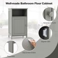 thumbnail image 6 of Topbuy Bathroom Floor Cabinet Single Door Side Cabinet w/ Open Compartment & 3-Position Adjustable Shelf Grey, 6 of 10