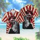 thumbnail image 3 of Camisa hawaiana con estampado 3D de gallo de dibujos animados para hombre, divertidas camisas Aloha con estampado de animales, blusas de calle unisex, blusas con solapa, mangas cortas, 3 of 5