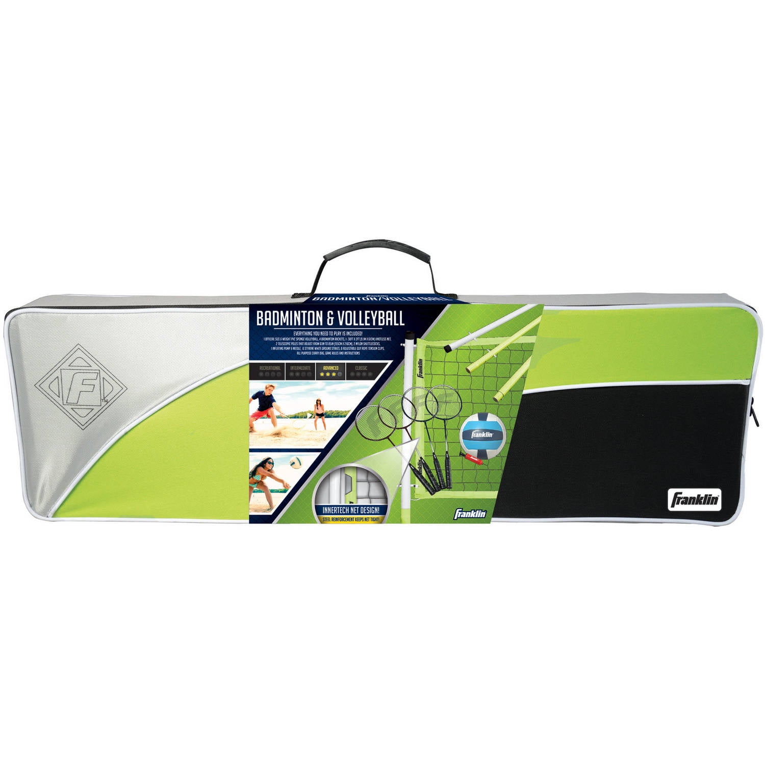 Franklin Sports Advanced Badminton and Volleyball Combo Set
