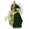 thumbnail image 3 of Northlight Angel with Lighted Wings Christmas Tree Topper - 14" - Green and Gold, 3 of 5