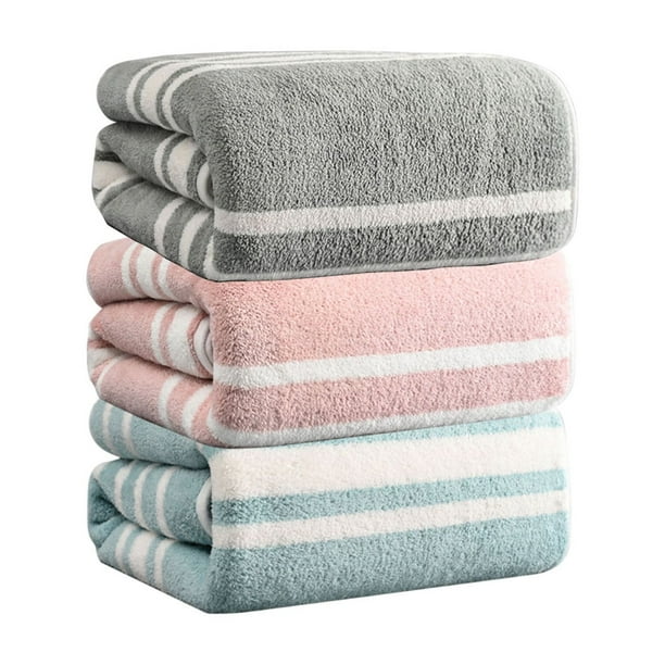Juego de 3 toallas suaves y absorbentes, ideales para el hogar, de regalo, para manos, gimnasio, belleza, spa y cuidado del cabello en casa, toalla grande para baño.