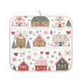 thumbnail image 5 of Yayeee Dish Drying Mat for Kitchen Counter 16" x 18" Microfiber Super Absorbent Coffee Decorative Pad, Red Nordic Christmas House, 5 of 5