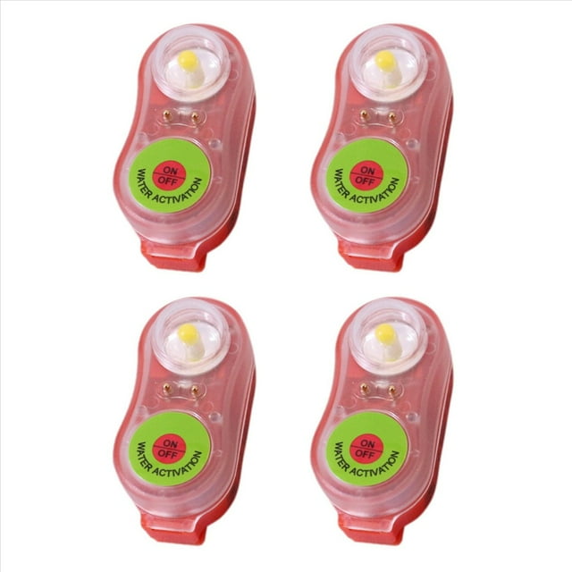 4X Chaleco de Rescate, Luz LED, Flash de Chaleco Salvavidas, para Supervivencia de Emergencia en el Agua