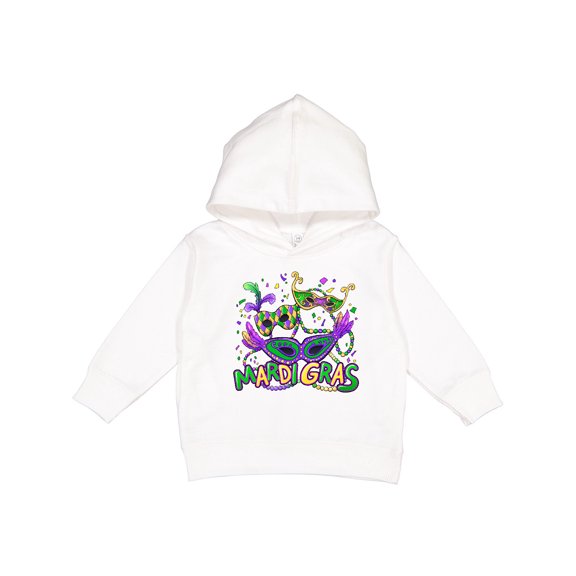 Inktastic Mardi Gras Masks and Beads Toddler Hoodie