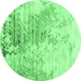 thumbnail image 1 of Ahgly Company Indoor Round Abstract Emerald Green Contemporary Area Rugs, 6' Round, 1 of 4