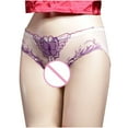 thumbnail image 2 of Teissuly Women Low-waist Sexy Lace Open Transparent Panties Briefs, 2 of 6