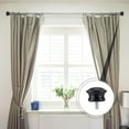 thumbnail image 5 of 4PCS 1x1 Black Drapery Round Curtain Rod Finials Roman Shower Curtain Rods with Screws Plastic Small Mushroom Shape Replacement Decorative Mini Head Caps for 5/8 Inch Dia Rod M5 Thread Dia, 5 of 8