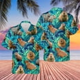 thumbnail image 5 of Camisetas con gráficos de animales lindos de capibara para hombres, ropa con impresión 3D, camisa hawaiana de playa, camisetas de manga corta Y2K, blusas con solapa, 5 of 5