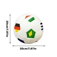 thumbnail image 3 of 5.9in Fancy Patterned Soccer Plush Toy, Soft Stuffed Football Sports Ball, Home Decor Ornament for Game Rooms, Creative Athletic Cushion, Unique Sports Theme Plushie, 3 of 7