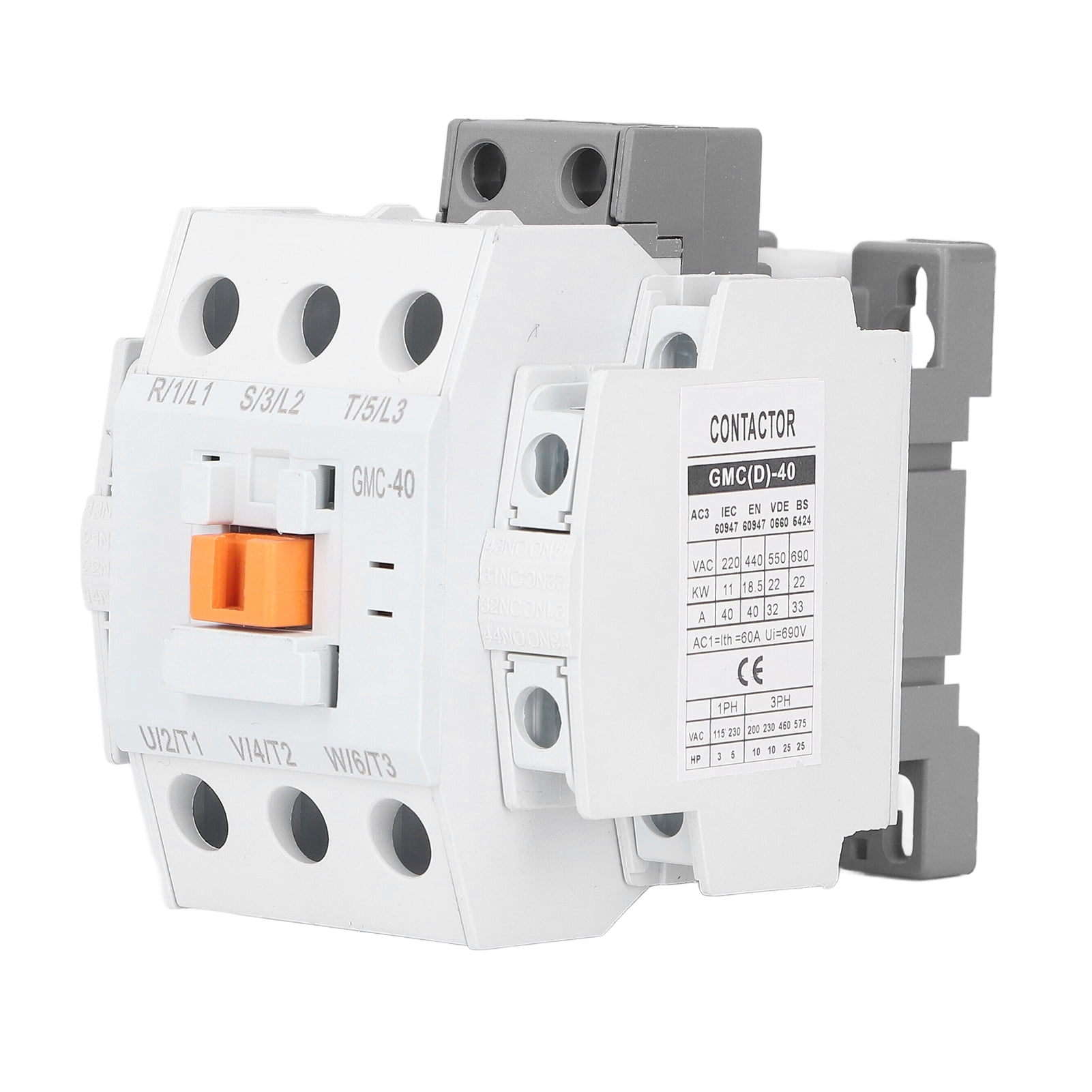 AC Contactor, 2NO+2NC Industrial Frequently Control DIN Rail AC Contactors For Motors