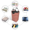 thumbnail image 3 of DouZhe 50L Rectangular Laundry Basket, Patriotic Stars Stripes Red Prints Waterproof Foldable Laundry Hamper with Aluminum Handles, 3 of 6