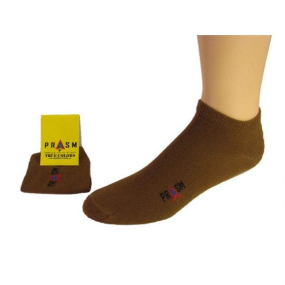Medias PRASM Premium de Algodón Egipcio para Hombre Invisibles Marrones