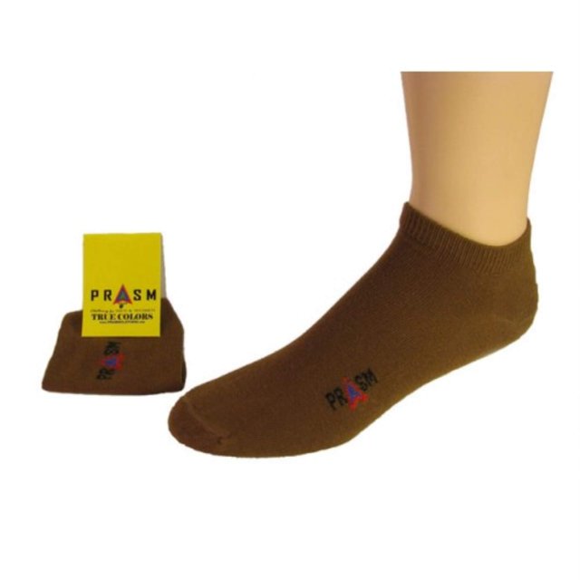 Medias PRASM Premium de Algodón Egipcio para Hombre Invisibles Marrones