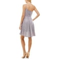 thumbnail image 2 of City Studios Womens Juniors Glitter Party Fit & Flare Dress, 2 of 2