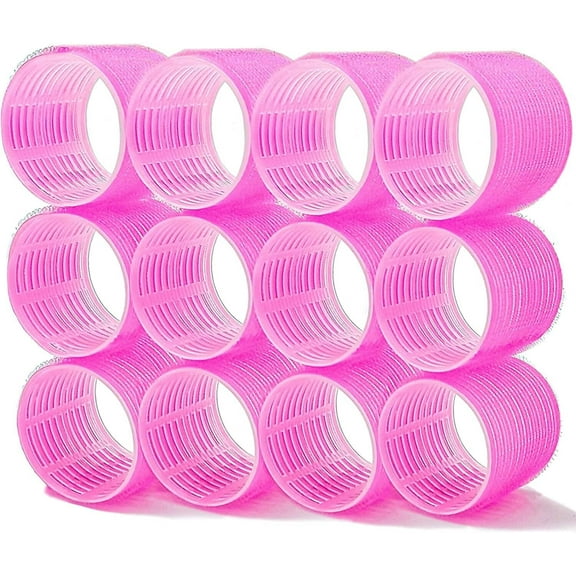 12 Pack Jumbo Hair Rollers Large Hair Rollers Hair Curlers for Long Hair | Self Grip Rollers for Hair | Hair Accessories for Women Heatless Hair Curlers for Long Hair(Random Color)