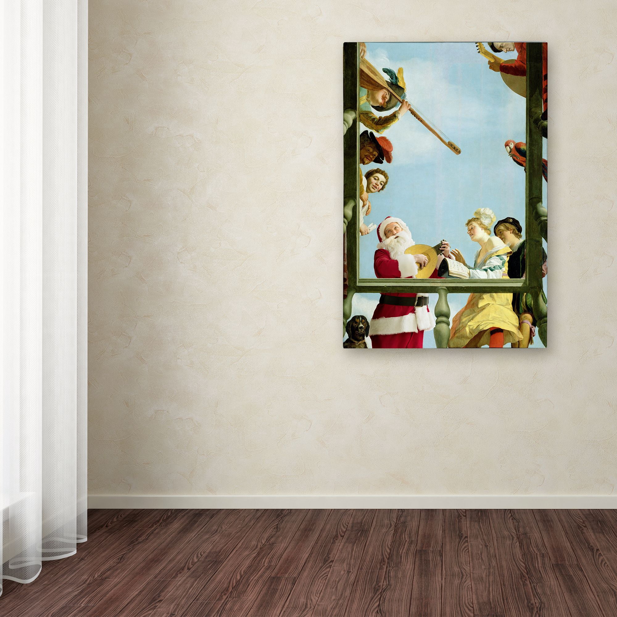 Trademark Fine Art 'Van Honthorst - Musical Group On A Balcony' Canvas Art by Ed Wheeler