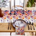 thumbnail image 3 of Table Runner Watercolor Flowers Leaf Table Decoration for Kitchen Dinning Pink Purple Table Decoration for Indoor Outdoor Party Wedding Decor 13x72inch, 3 of 7