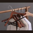 thumbnail image 5 of Woman Colgador de traje flocado de madera de alta calidad, sin rastro, para el hogar y el dormitorio, 1 Uds., 5 of 5
