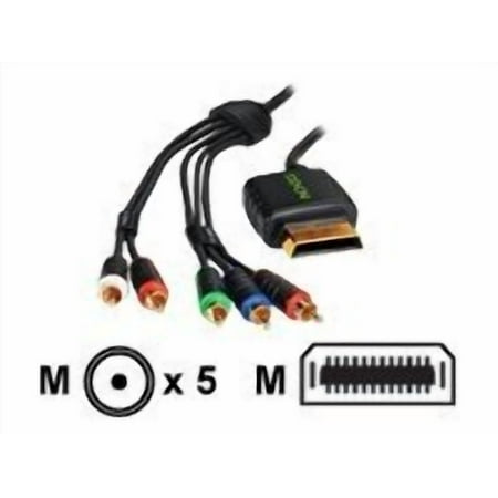 NXG Game Gadgets - Video / audio cable - component video / audio - Xbox 360 AV connector male to RCA male - 6.6 ft
