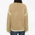 thumbnail image 4 of Wdgfv Womens Crewneck Sweater Pullover Elegant Women's Knit Pullover Sweater Soft Comfort Winter Warm Color Block Design Casual Long Sleeve Crewneck Top, 4 of 5