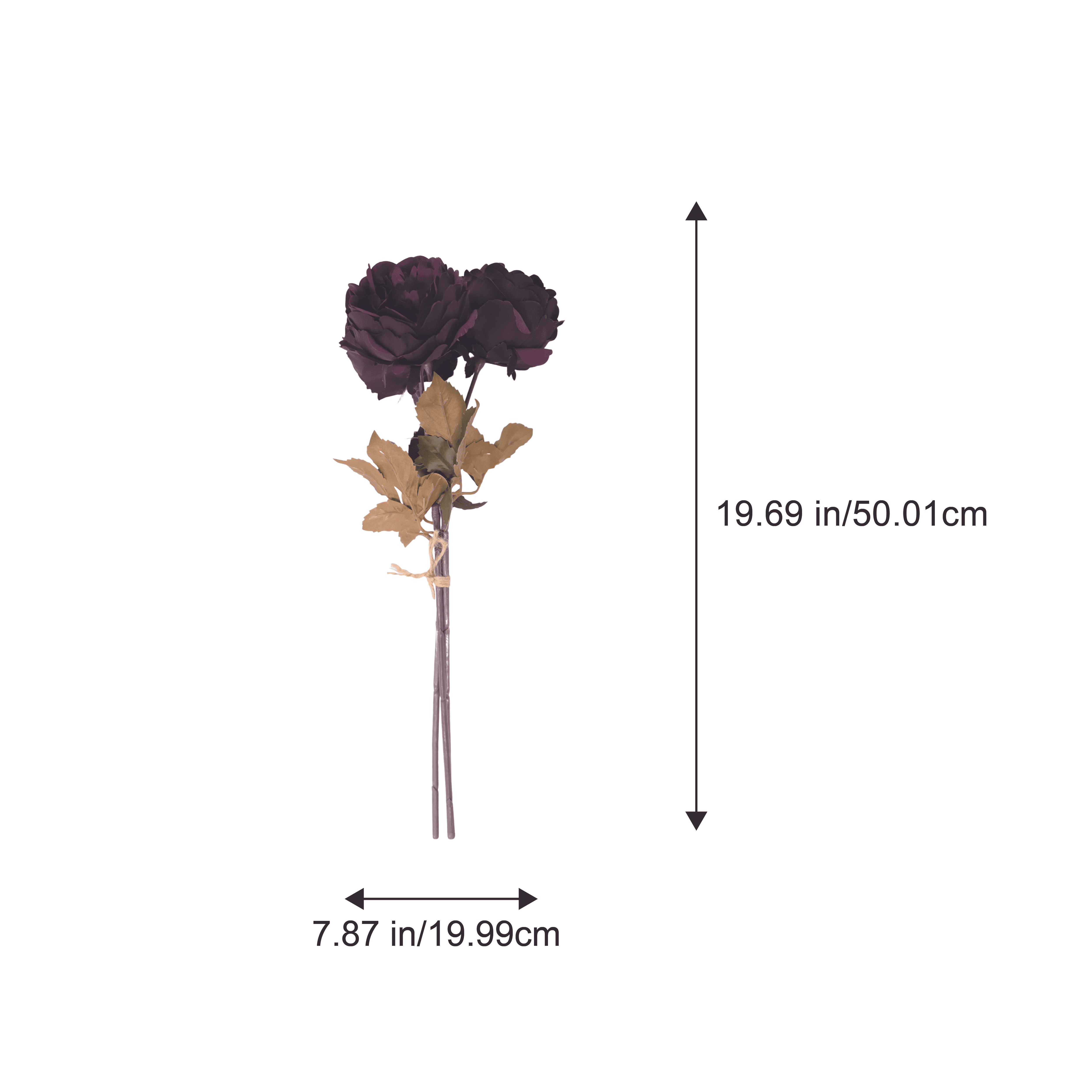 My Texas House Fall Faux Peony Bundle, Dark Purple, 20"