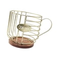 thumbnail image 4 of veasfak Coffee Capsule Holder Coffee Capsule Container Cup Organizer Wire Coffee Capsule gold with letters, 4 of 9