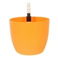 thumbnail image 1 of Round Garden Stylish Self-watering Planter Water Level Display Foolproof Easy to Use (Orange), 1 of 1