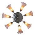 thumbnail image 5 of Meyda Tiffany 11674 Amber/Purple Tiffany Pond Lily 7 Light 24" Wide Chandelier -, 5 of 7