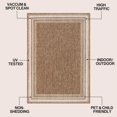 thumbnail image 3 of JONATHAN Y TSN210C-5 Lido Traditional Casual Pinstripe Border Brown/Cream 5 ft. x 8 ft. Indoor/Outdoor Area Rug, 3 of 10