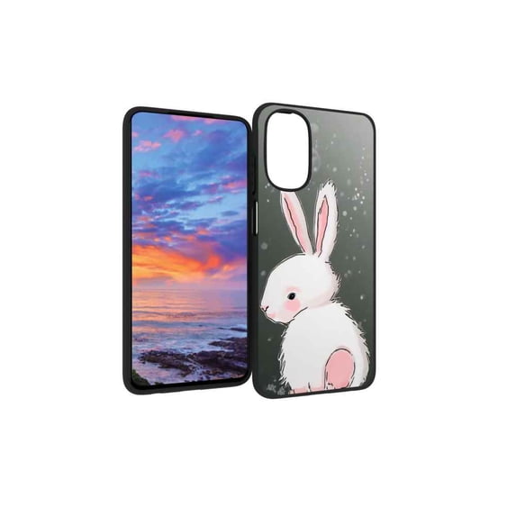 Compatible with Moto G 5G 2022 Phone Case, Cute-Rabbit-37 Case Men Women, Flexible Silicone Shockproof Case for Moto G 5G 2022